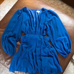 Blue Long Sleeve Dress